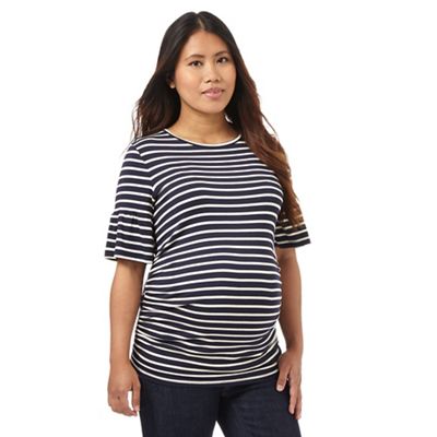 Red Herring Maternity Navy striped print top